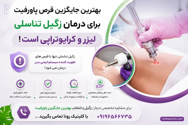 بهترین جایگزین قرص پاورفیت برای درمان زگیل تناسلی چیست؟ 6 بهترین جایگزین قرص پاورفیت برای درمان زگیل تناسلی در کلینیک